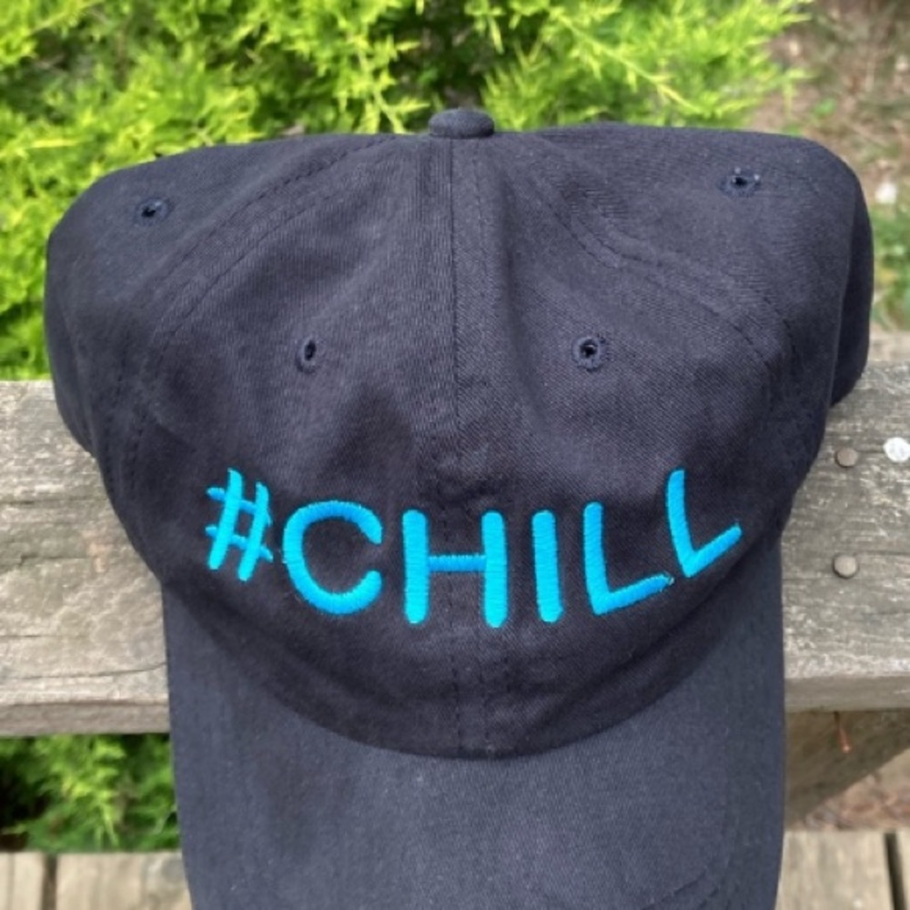 CHILL Hat CAP AMERICA Baseball Cap Black Turquoise Velcro Adjustable
